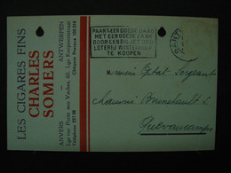 Pu. 144. Carte Publicitaire De Commande De Cigares Charles Somers à Anvers En 1942 - Werbung