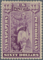 Vereinigte Staaten Von Amerika - Zeitungsmarken: 1879 Newspaper Stamp $60 Purple, Mint Lightly Hinge - Dagbladzegels