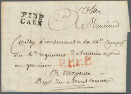 Frankreich - Vorphila: 1806, P CAEN, Schwarzer L2 Und Roter"P.P.P.P." Auf Brief Aus Dem Jahr 1806 An - 1849-1876: Periodo Clásico