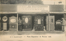 RENNES FOIRE EXPOSITION 1924 LE ROI DES PHONOGRAPHES TRICOLORE A GRANVILLE - Rennes