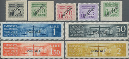 Italien - Lokalausgaben 1944/45 - Casalecchio Di Reno: 1944, 5 C To 2 L Complete Set With Eight Item - Centraal Comité Van Het Nationaal Verzet (CLN)