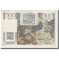 France, 500 Francs, Chateaubriand, 1952, 1952-07-03, TTB, Fayette:34.09, KM:129c - 500 F 1945-1953 ''Chateaubriand''