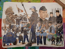Gendarmerie - Ancienne Affiche Sur Le Thème De La Gendarmerie Mobile Et Ses Missions - Police & Gendarmerie
