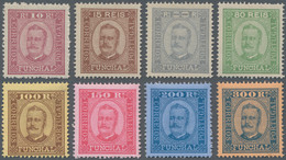 Portugal - Madeira - Funchal: 1892, King Carlos I., 10 R, 15 R, 50 R, 80 R, 100 R, 150 R, 200 R And - Funchal