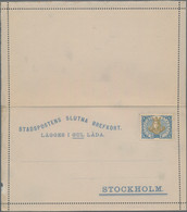 Schweden - Ganzsachen: 1880 (ca.), Three Different Unused Postal Stationery Lettercards, One Prestam - Postwaardestukken