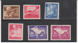 1943 WWII Nazi Germany Azad Hind Legion 6 Imperf MNG Stamp Fight British India - Militaire Vrijstelling Van Portkosten