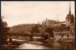 B3692 - TOP Gera - Schloß Osterstein - Brücke - Trinks Postkarte - Gera