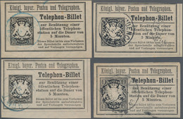 Bayern - Telefon-Billets: 1891-94, Kompl. Satz Aller Vier Ausgabeserien Mit/ohne Wz. Bzw. Gezähnt/ge - Andere & Zonder Classificatie