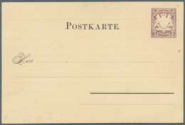 Bayern - Privatganzsachen: 1879 (ca.), Privat-Postkarte 5 Pf Lila Wappen (Posthörnchen) "Stein Bei N - Andere & Zonder Classificatie