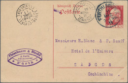 Bayern - Besonderheiten: 1911, 10 Pf Luitpold Ganzsachenkarte Von FÜRTH I. BAYERN 2, 31.MRZ.11, Via - Andere & Zonder Classificatie