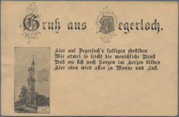 Württemberg - Privatganzsachen: 1880er (ca). Privat-Postkarte 5 Pf Ziffer Violett (Zudruck) "Gruß Au - Andere & Zonder Classificatie