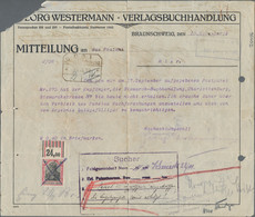 Deutsches Reich - Germania: 1919, 40 Pf. Germania Oberrandstück Auf Enorm Seltenen Nachforschungsant - Brieven En Documenten