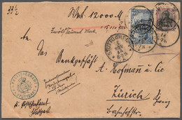 Deutsches Reich - Germania: 1914, 2 M. (2) Und 50 Pfg. Friedensdruck Mit K1 "STUTTGART 3.11." Vorder - Brieven En Documenten