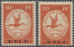 Deutsches Reich - Germania: 1912, Flugpost Rhein/Main, 10 Pfg. Und 20 Pfg. E.EL.P., Beide Werte Farb - Ongebruikt