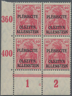 Deutsche Abstimmungsgebiete: Allenstein: 1920 Unverausgabte Marke Zu 40 Pf. Lebhaftrotkarmin Im Link - Andere & Zonder Classificatie