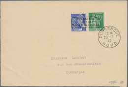 Dt. Besetzung II WK - Frankreich - Dünkirchen: 1940, 90 C. Friedensallegorie Und 10 C. Merkurkopf Mi - Bezetting 1938-45