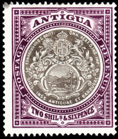 Antigua 1903 SG 39  2/6d Grey-black And Purple  Crown CC  Perf 14   Mint   Corner Thinned - Unclassified