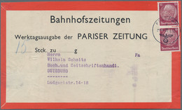 Feldpost 2. Weltkrieg: 1941/1942, 10 Pf Hindenburg, EF Auf Streifband 'BRÜSSELER ZEITUNG' Mit Tagess - Andere & Zonder Classificatie