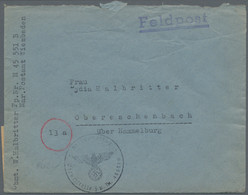 Feldpost 2. Weltkrieg: 1945 (29.1.), Ausgeflogener FP-Brief (ohne Poststempel) Aus Der Atlantikfestu - Andere & Zonder Classificatie