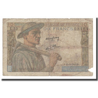 France, 10 Francs, Mineur, 1943, 1943-03-25, B, Fayette:8.8, KM:99e - 10 F 1941-1949 ''Mineur''