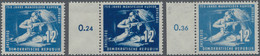 DDR: 1950, 12 Pf. Mansfelder Kupferbergbau In Den Farben (dunkel)blau, Dkl'violettultramarin Und Mit - Ongebruikt