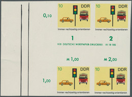 DDR: 1969, Sicherheit Im Straßenverkehr 10 Pf. 'Immer Rechtzeitig Orientieren (Ampel)' In 6 Verschie - Ongebruikt