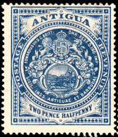 Antigua 1908 SG 46a  2d Blue  Mult Crown CA  Perf 14   Mint - 1858-1960 Colonia Britannica