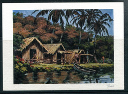 GUAM - Grass Huts Of Years Gone By (carte Vierge) - Guam