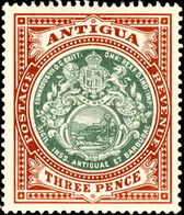Antigua 1912 SG 47 3d Grey-green And Orange-brown  Mult Crown CA  Perf 14   Mint - Unclassified