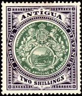 Antigua 1912 SG 50 2/= Grey-green And Violet  Mult Crown CA  Perf 14   Mint - 1858-1960 Colonia Británica