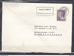 Brief Van Luxembourg Timbres Caritas Naar Antwerpen - Storia Postale