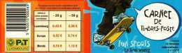Luxembourg Carnet De Timbres-Poste Autocollants (6x0,07 + 6x0,45 Euro) Fun Sports By Timo Wuerz 2002 - Postzegelboekjes