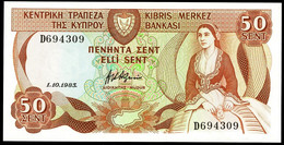 # # # Banknote Zypern (Cyprus) 30 Cents 1983 UNC # # # - Chipre