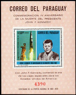 Space Paraguay John F. Kennedy 1967 Souvenir Sheet - Otros & Sin Clasificación