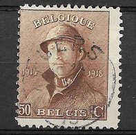 OBP174 Met Cirkelstempel Puers - 1919-1920 Roi Casqué