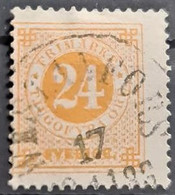 SWEDEN 1879 - Canceled - Sc# 34 - 24o - Oblitérés