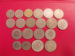 Suisse Helvetia. Lot De 20 Pièces : 5, 10, 20 Cent. 1/2, 1 Franc. 1948/1979 - Autres & Non Classés