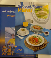 Inflight Magazine Of Vietravel Airlines Of Viet Nam Vietnam - Domestic Airlines Plus Its Menu 2021 - NEW - Revistas De Abordo