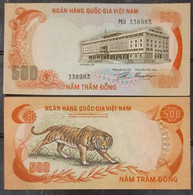 South Viet Nam Vietnam 500 Dông Tiger UNC Banknote Note 1972 - Pick # 33 - Vietnam