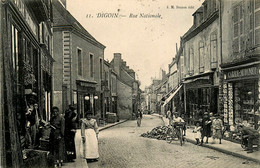 Digoin * La Rue Nationale * Bazar Digonnais * Commerce Magasin CARRE AUDINET - Digoin