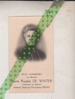 Maria Rosalia De Winter-Frans, Rumpst (Rumst) 1855, 1927 Foto Boom - Todesanzeige