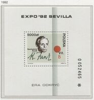 POLAND 1992 Mi Bl. 116 Seville Expo '92 - The Universal Exposition, Kazimierz Funk MNH** - 1992 – Sevilla (Spanien)