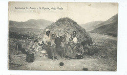 St.vincent Postcard Inhabitants Do Campo  Gabo Verde Unused Creased - San Vicente Y Las Granadinas