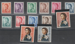HONG KONG - 601 ** 1962-67 - Elisabetta II Dent. 14 ½  N.194a/08a. MNH - Unused Stamps