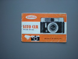 VOIGTLANDER - Mode D'emploi - Instructions - VITO CLR - Fototoestellen