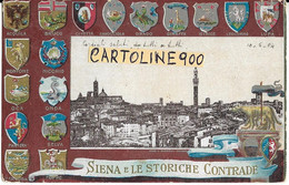 Toscana-siena Le Storiche Contrade Vedutine Stemmi Delle 17 Contrade Veduta Panorama Siena Primi 900 (f.picc./v.retro) - Siena