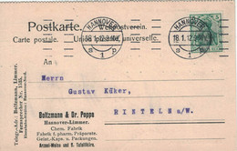 Boltzmann & Poppe Hannover Limmer Chemie Pharma > Rinteln 1912 - Rs: Buchungsanzeige - Pharmacy