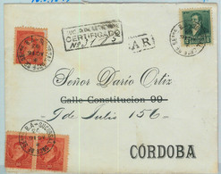 93816 - ARGENTINA - POSTAL HISTORY -  REGISTERED Cover From ONCE SEPTIEMBRE  BA  1893 - Storia Postale