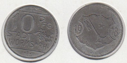 Allemagne WORMS A. RH  10 Pfg 1918 - Monétaires/De Nécessité