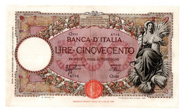 Italia - 500 Lire 1939 Mietitrice     ---- - Autres & Non Classés